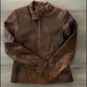 Danier leather brown jacket